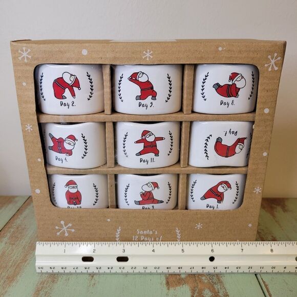 Magenta New Santa's 12 Days of Christmas Yoga Napkin Rings - Picture 11 of 14